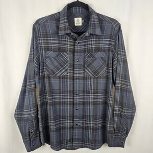 FLYLOW Plaid Pearl Snap Shirt Mens S Western Outdoor Minimalist Elevated Casual